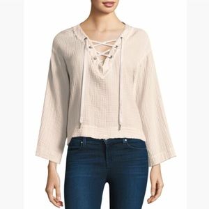 Anthropologie's Lace Up Top NWOT